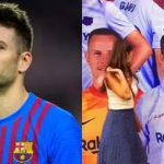 Piqué: el video que muestra a una seguidora de Shakira golpeando un cartel del futbolista español