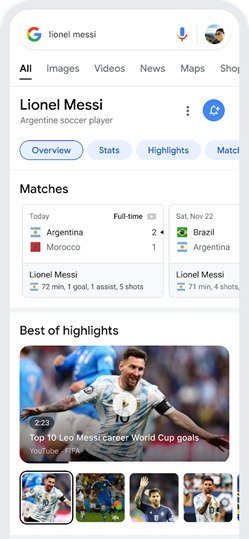 Google permite que los usuarios sigan a su jugador favorito