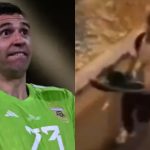 Video: el polémico comentario que hizo “El Dibu” Martínez tras recibir un sombrero mexicano durante la celebración de Argentina en Qatar