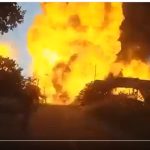 Imágenes: Captan el momento en que un camión cisterna explota matando a nueve personas