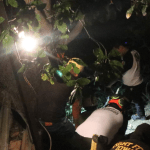 Dos mujeres cayeron en un barranco al ayudar en las tareas de búsqueda de un hombre y bomberos rescataron a los tres