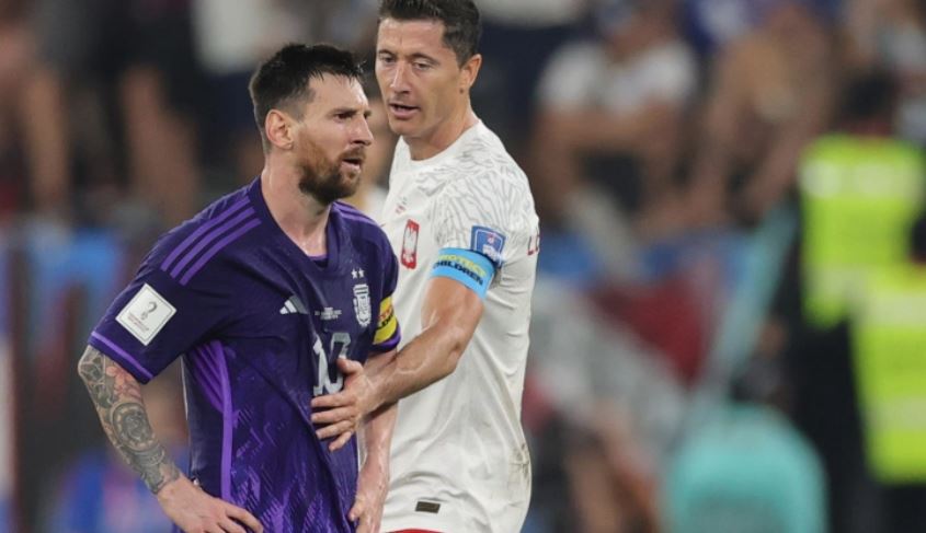 Lionel Messi y Robert Lewandowski