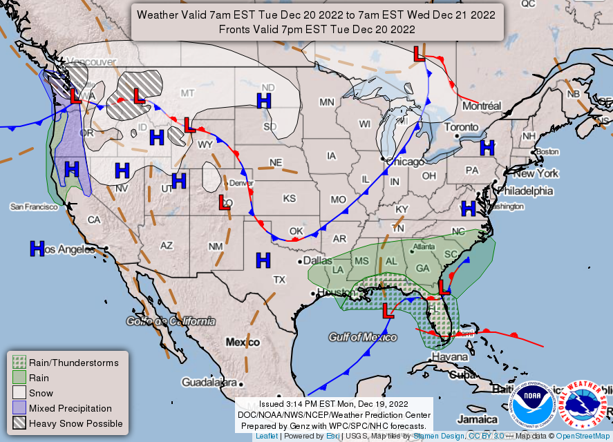 Caos en Navidad: poderosa tormenta invernal amenaza con paralizar parte de Estados Unidos