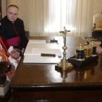 Las imágenes que muestran el momento en que Benedicto XVI tuvo la visita del expresidente Otto Pérez Molina
