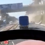 “Se descontroló”: video de los segundos posteriores a accidente de camión en la Autopista Palín-Escuintla