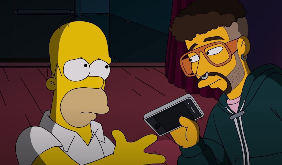 Bad Bunny en Los Simpson