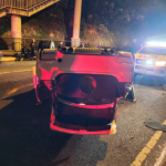 Tras accidente de tránsito tripulantes abandonan vehículo en la ruta  El Salvador
