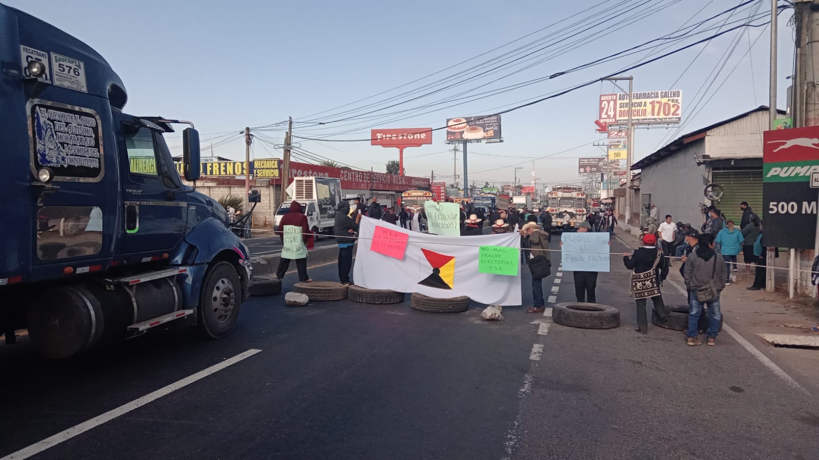 Bloqueos en carreteras: pobladores liberan el paso en varias rutas de Guatemala este 16 de febrero