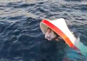 Videos muestran el rescate de cuatro tripulantes que pasaron más de cinco horas en naufragio por las costas de Escuintla