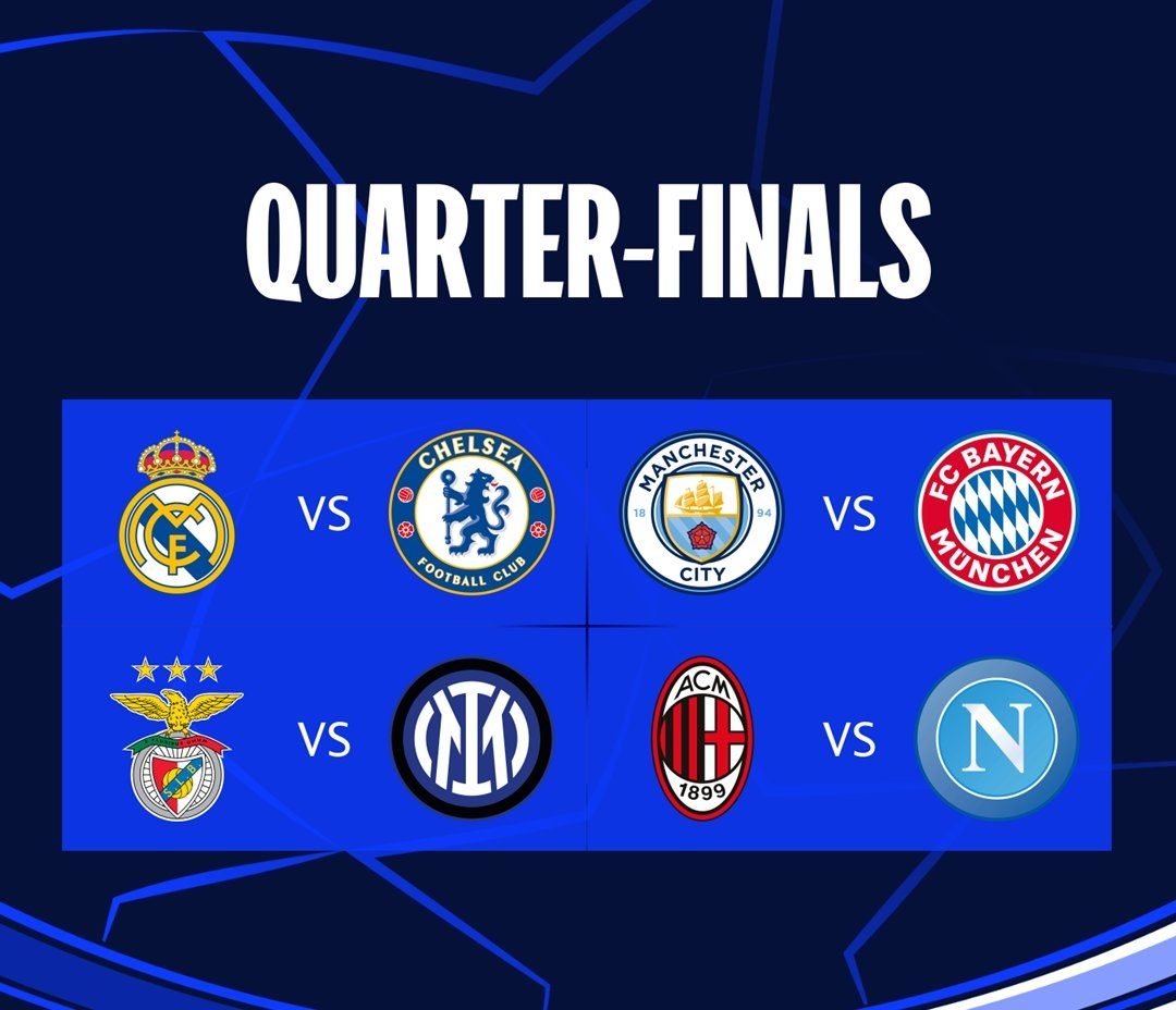 Emparejamientos de cuartos y semifinales de la Champions League ...