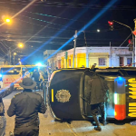 Surge video de cómo fue el accidente entre dos patrullas de la PNC en la zona 1 de la capital