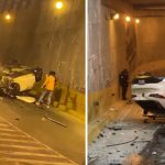 Video: Qué se sabe del accidente en que dos jóvenes abandonan un vehículo tras accidentarse en un viaducto