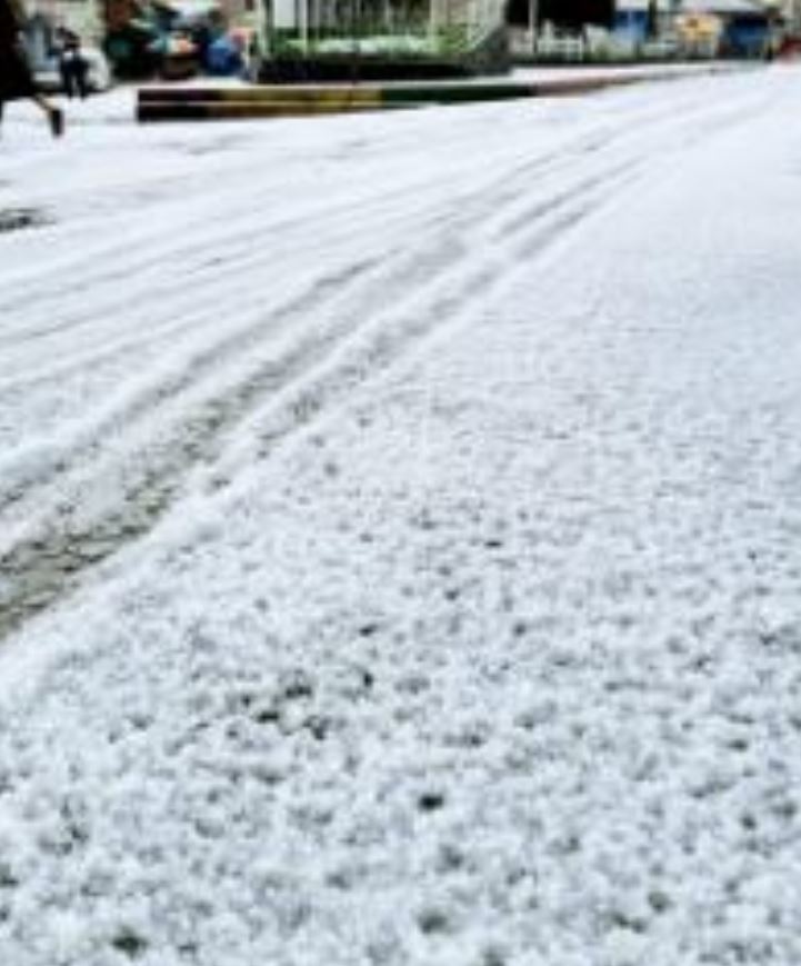 Granizo en San Lorenzo, San Marcos 