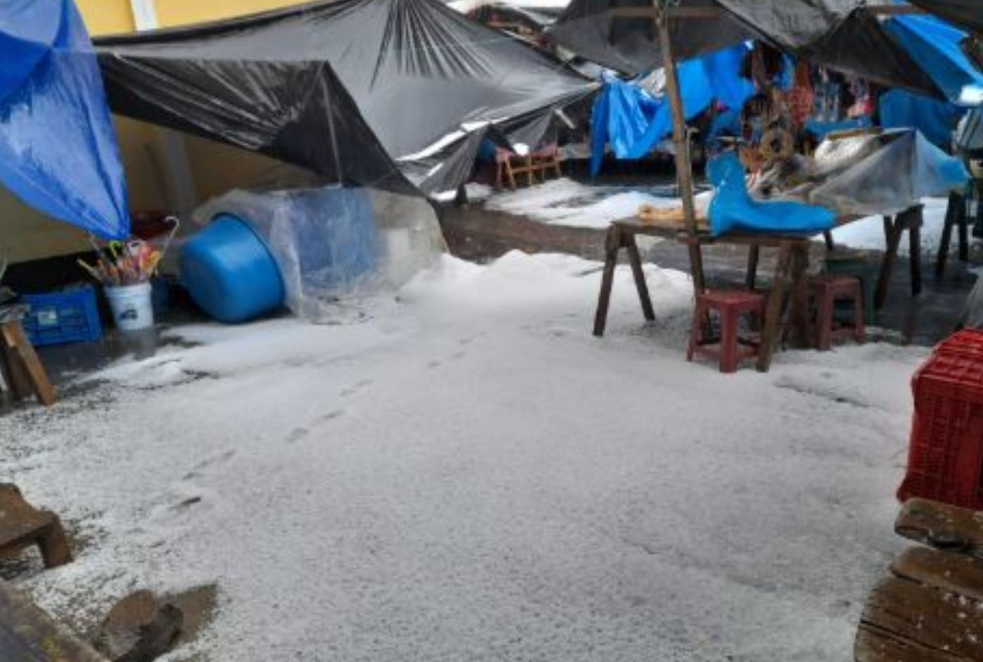 Granizo en San Lorenzo, San Marcos 