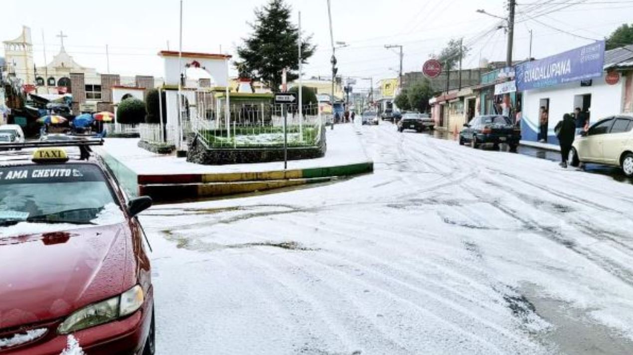 Granizo en San Lorenzo, San Marcos 