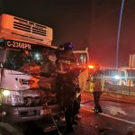 Caos vehicular en ruta Interamericana por accidente de dos camiones