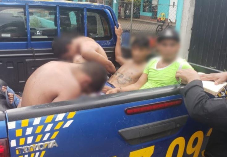 Pandilleros salvadoreños capturados por la PNC