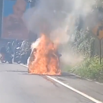 Video: Carro se incendia tras explosión en la ruta Interamericana; autoridades reportaron más de cinco accidentes en la ruta