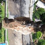 Hundimiento en Villa Nueva: Videos tomados con drones muestran cómo fue colapsando la carretera en el km 17.5 y la magnitud de los daños
