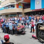 Simulacro de rescate en la zona 1: socorristas de la Cruz Roja auxilian a víctimas de choque