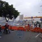 Tapan la Petapa: grupo de manifestantes interrumpen el paso en el ingreso de la Usac
