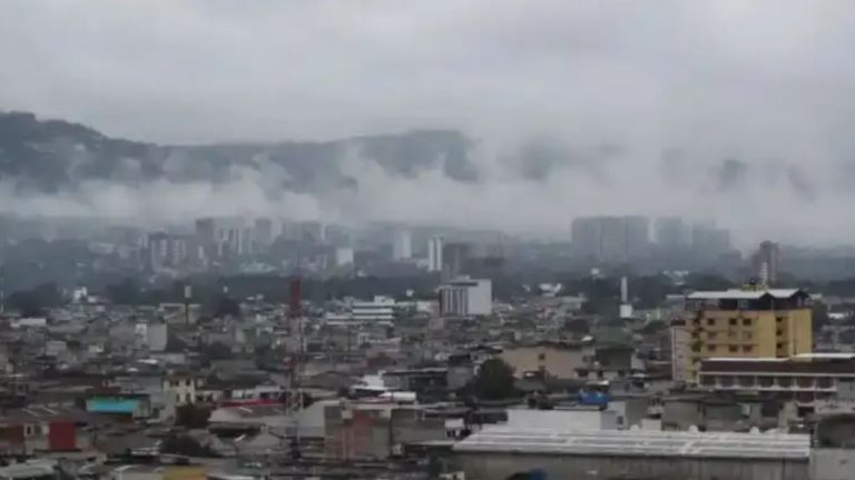 Clima nublado en la ciudad de Guatemala