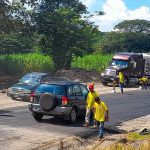 Trabajos de Covial en ruta de Siquinalá, Escuintla, provoca tránsito lento hacia el Pacífico