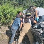 Dos fallecidos y un herido en colisión entre autobús y automóvil en el km 102 de la ruta al Pacífico