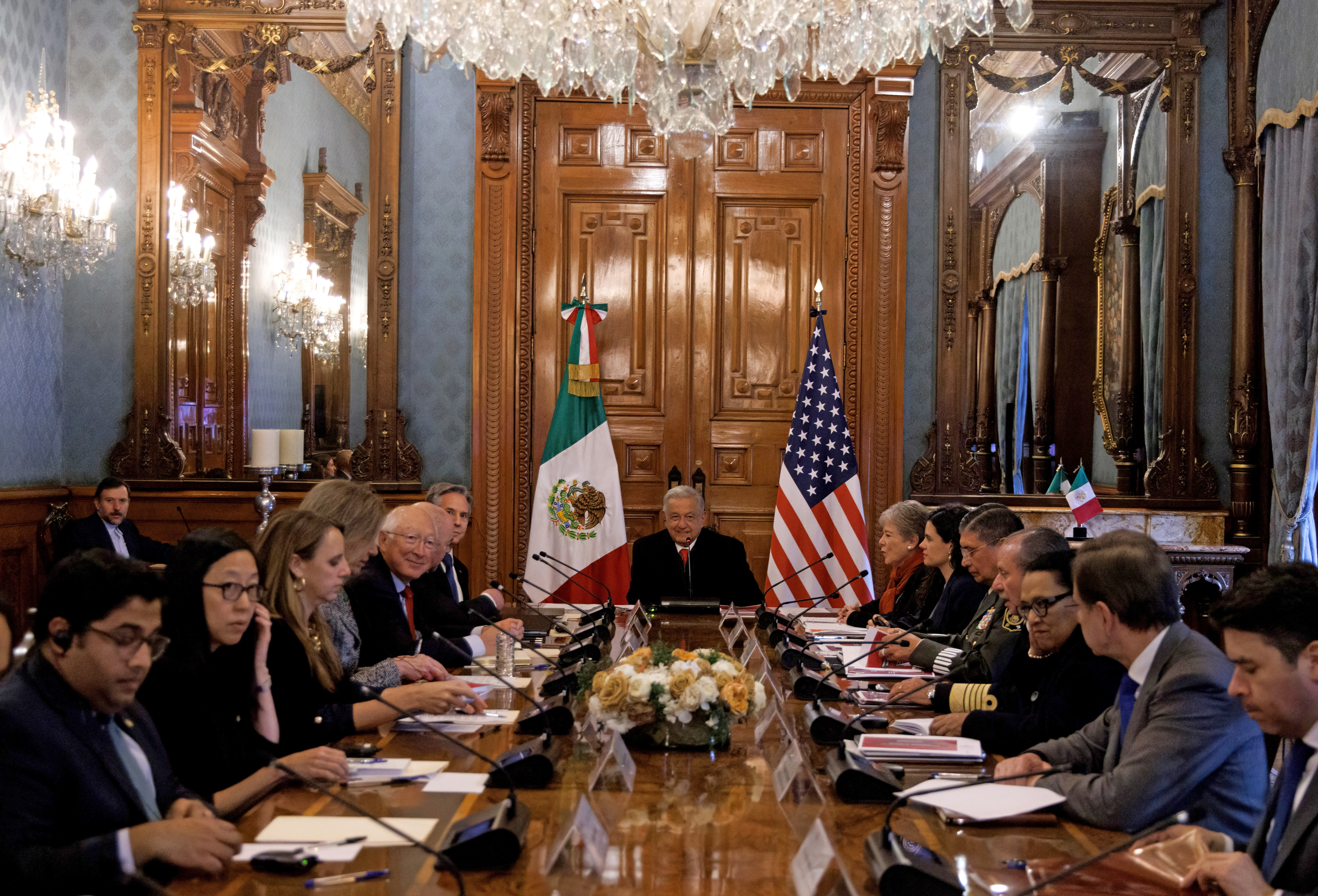 Presidente López Obrador y Antony Blinken se reúnen en México para hablar sobre flujo migratorio