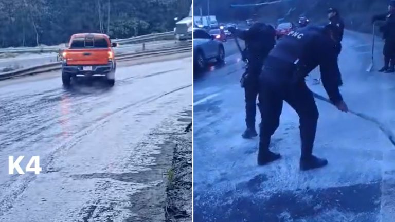 hielo escarcha ruta interamericana