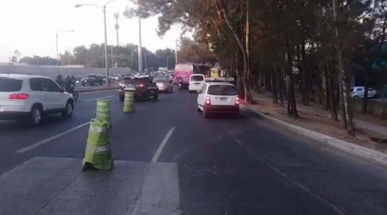 Accidentes, combustible derramado y vehículos averiados complican tránsito en Guatemala este 5 de febrero