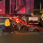 Accidente de motorista y tráiler complica el tránsito en ruta a El Salvador