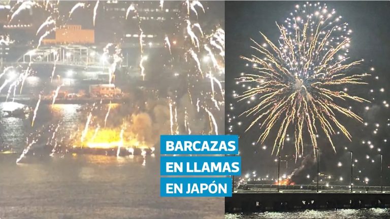 Dos barcazas cargadas con fuegos artificiales se incendiaron antes de un festival de verano. Cinco trabajadores saltaron al mar para salvar sus vidas y uno resultó herido. Momentos de tensión se vivieron frente a las costas de Yokohama, Japón. Las llamas alcanzaron los explosivos, generando una escena caótica captada por cámaras aéreas. El evento, típico de las celebraciones estivales en Japón, ahora está bajo investigación por las autoridades.