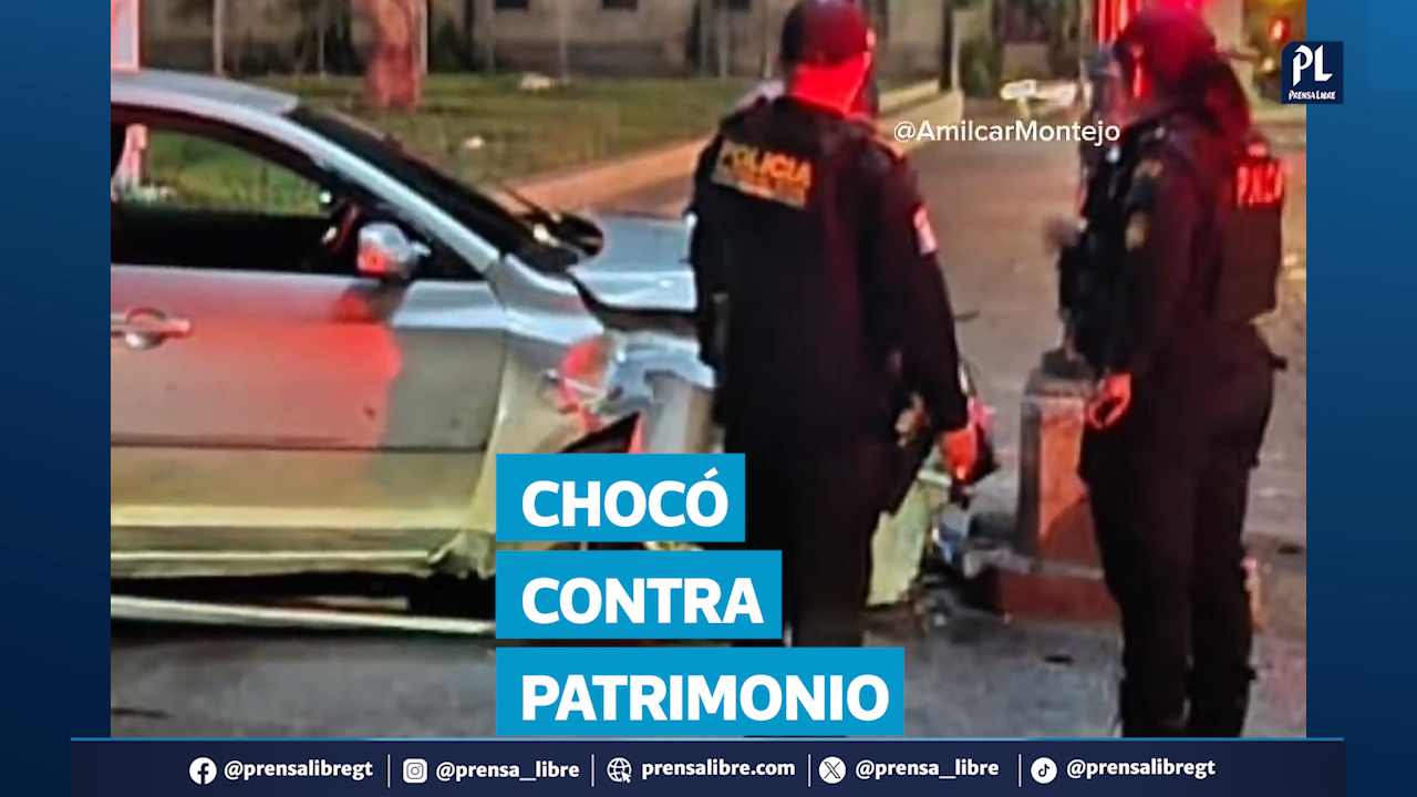 VIDEO | Conductor ebrio choca en la Plaza de la Constitución y recibe multa de Q5 mil
