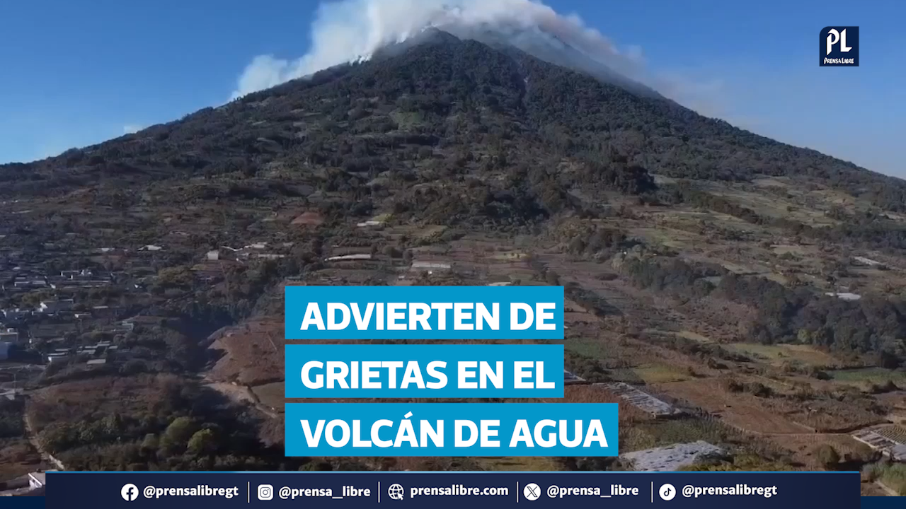 VIDEO | Insivumeh detecta grietas en el Volcán de Agua y advierte riesgo de deslizamientos